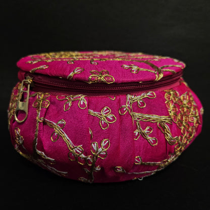 Rajasthani Style Royal Clutch Silk Jewelry or Bangle Box with vintage designer women collection for gifting and weeding collection