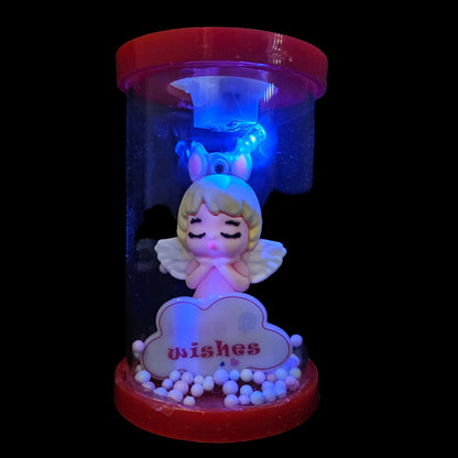 Angel best wishes lighting in a glass capsule perfect for couple gifting