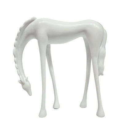 Decorative Showpiece "Giraffe" Figurine for the interior, stylish tabletop figurine (white)