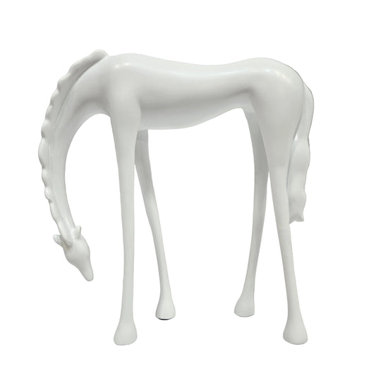 Decorative Showpiece "Giraffe" Figurine for the interior, stylish tabletop figurine (white)