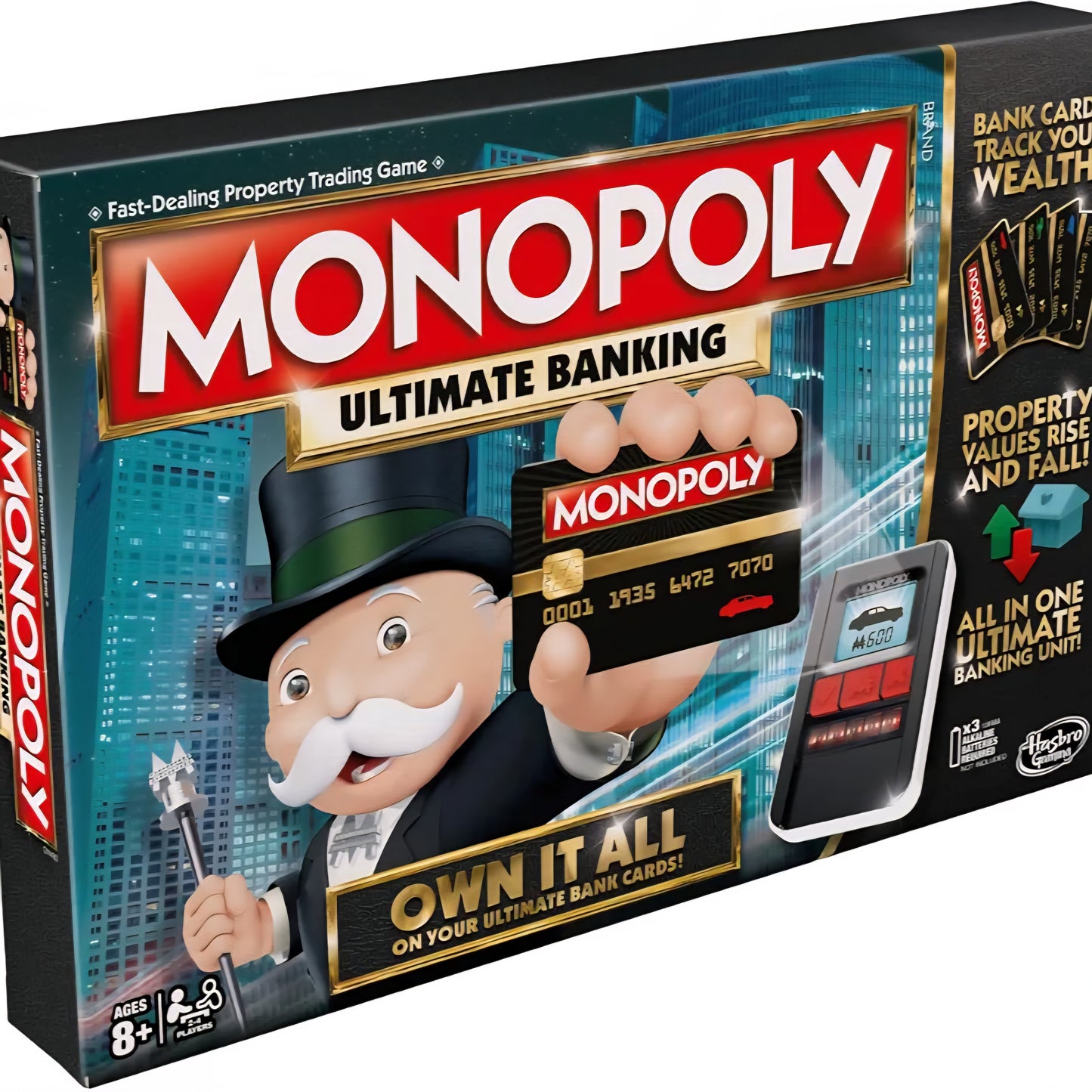 Monopoly Ultimate Banking Edition Board Game, Includes Electronic Banking Unit, Fun Christmas Board Game for Families and Kids, Strategy Game for Kids Ages 8+, Best Birthday Gift