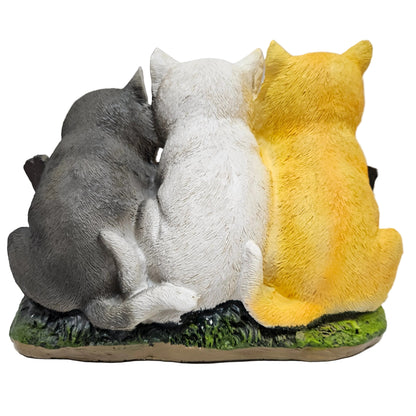 Gardman Animal Welcome Sign Cat featuring three kittens painted on a wood-style design