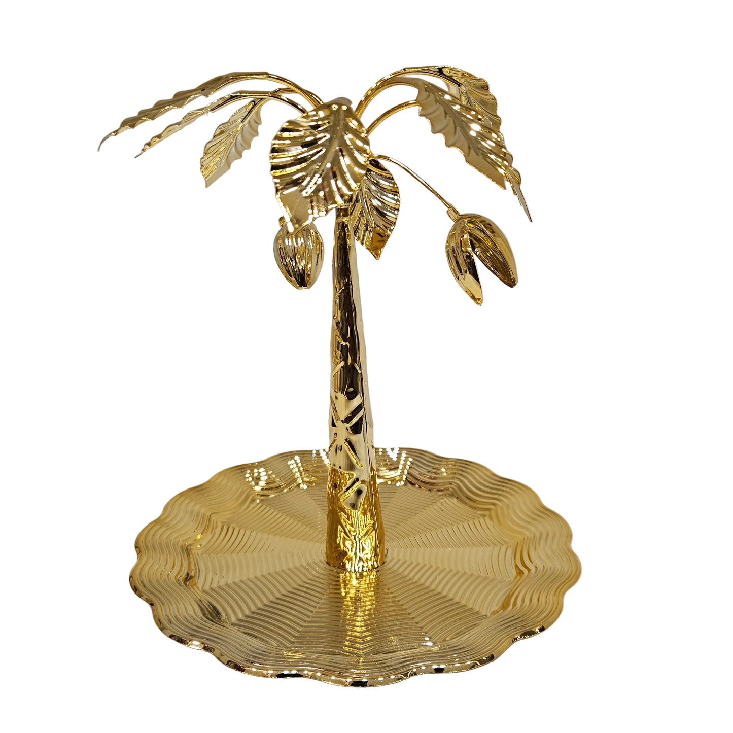 Metal Ring Dish Holder for Jewelry, Coconut Tree Jewelry Dish Ring Holder, Trinket Dish Jewelry Organizer