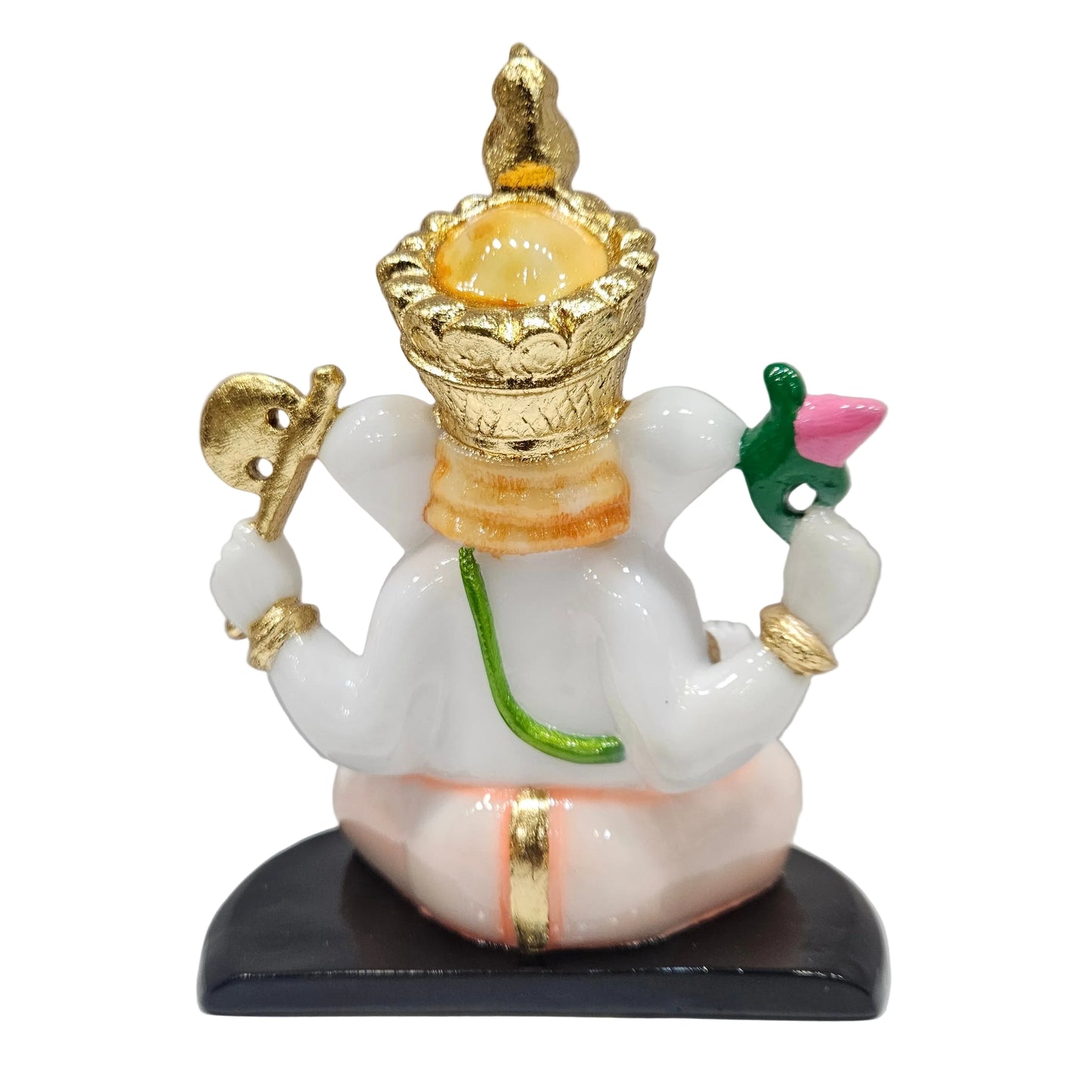 Handcrafted Marble Dust Ganesh Statue – God Idol with Intricate Detailing, Perfect for Home Décor