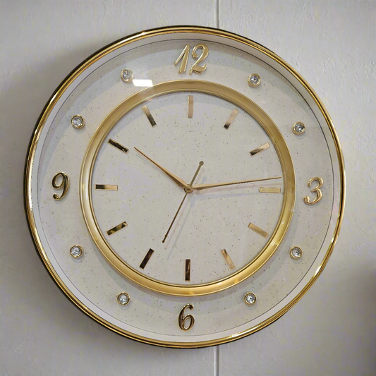 Analog vintage gold designer Wall Clock for Bedroom, Hall, Drawing Room and Home