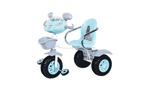 Dash star dzire tricycle with musical horn,side handles for safety & handrest,front & rear Basket for storage, cushion seat for comfortable experience & to keeps your child healthy and active