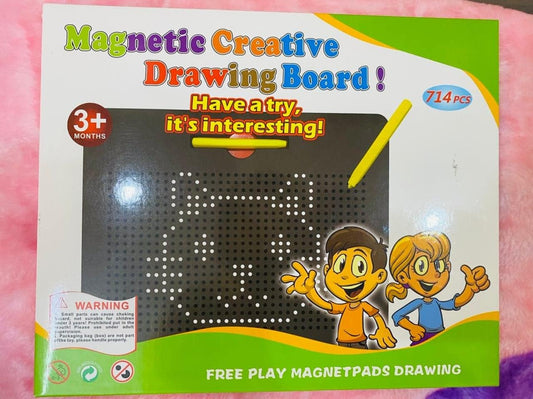 Magnetic Drawing Board Magnetic Pads - Erasable Magna Doodle Writing Drawing Pad for Kids - Includes a Pen & 20 Pattern Cards (714 Magnets) Toys