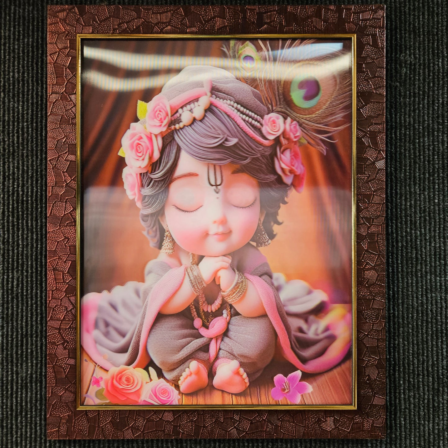 Little Krishna 3d photo frame with elegant classy look