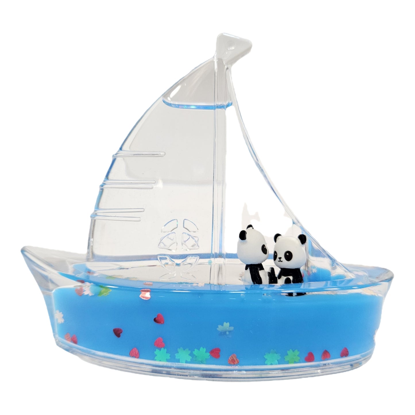 Liquid Motion Bubbler Toy with penstand Panda Figurines – Relaxing Sensory Liquid Wave Desk Toy for Kids & Adults – Decorative Stress Relief Display Showpiece