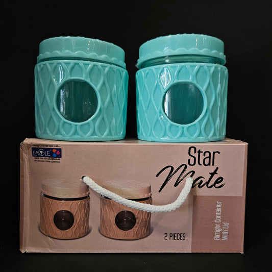 Eagle Star mate 2 pieces set Dry Fruits & groceries storage jars for multi purpose usage