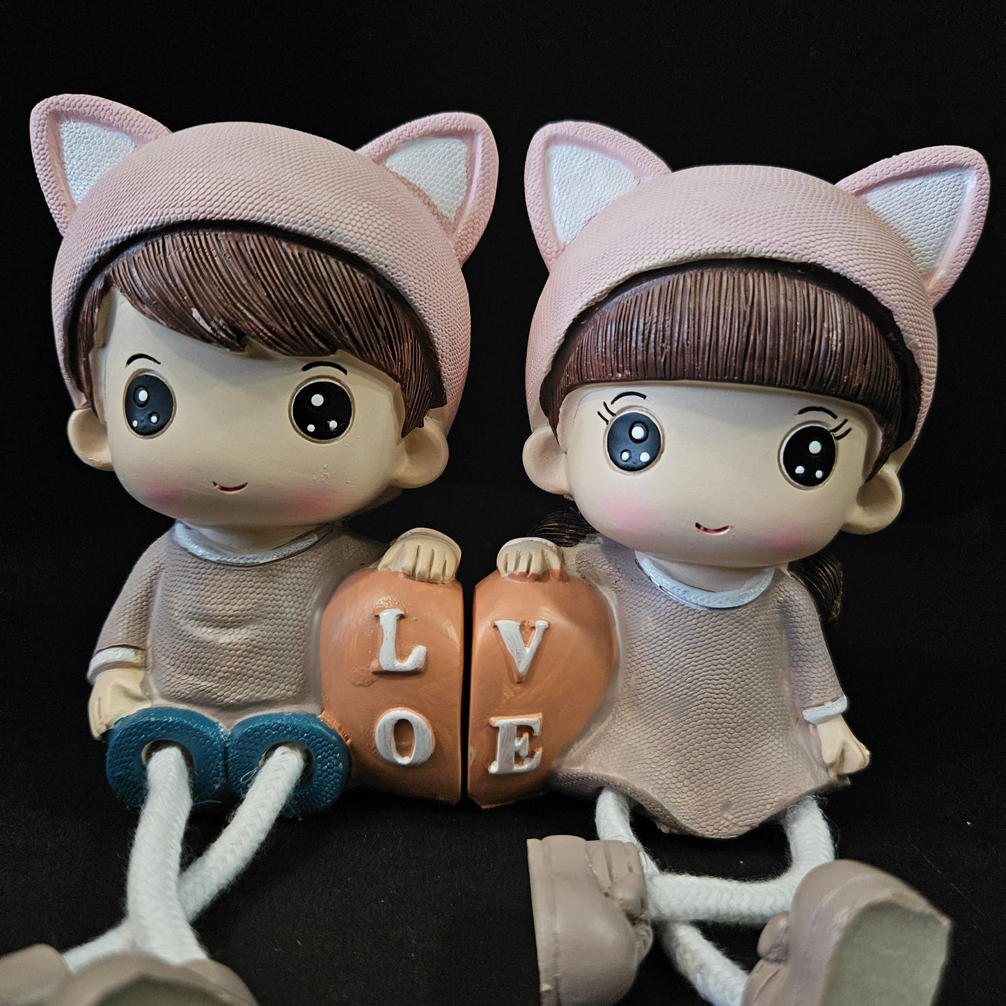 Cartoon Resin Outseam 2pieces set Hanging Feet Doll Home Wall Decoration