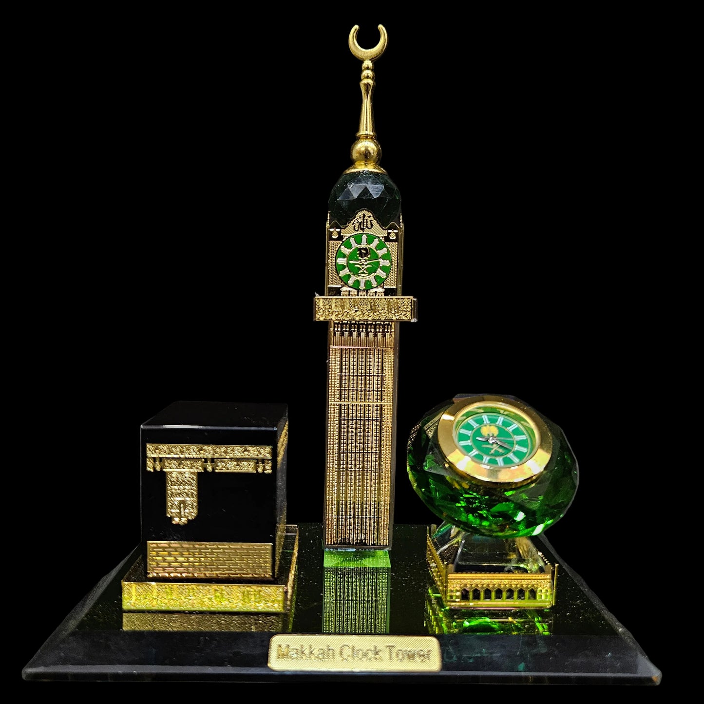 Muslim Model Miniature Makka Clock Tower Car Islamic Building Model Statue 1 Piece Muslim Crafts Model