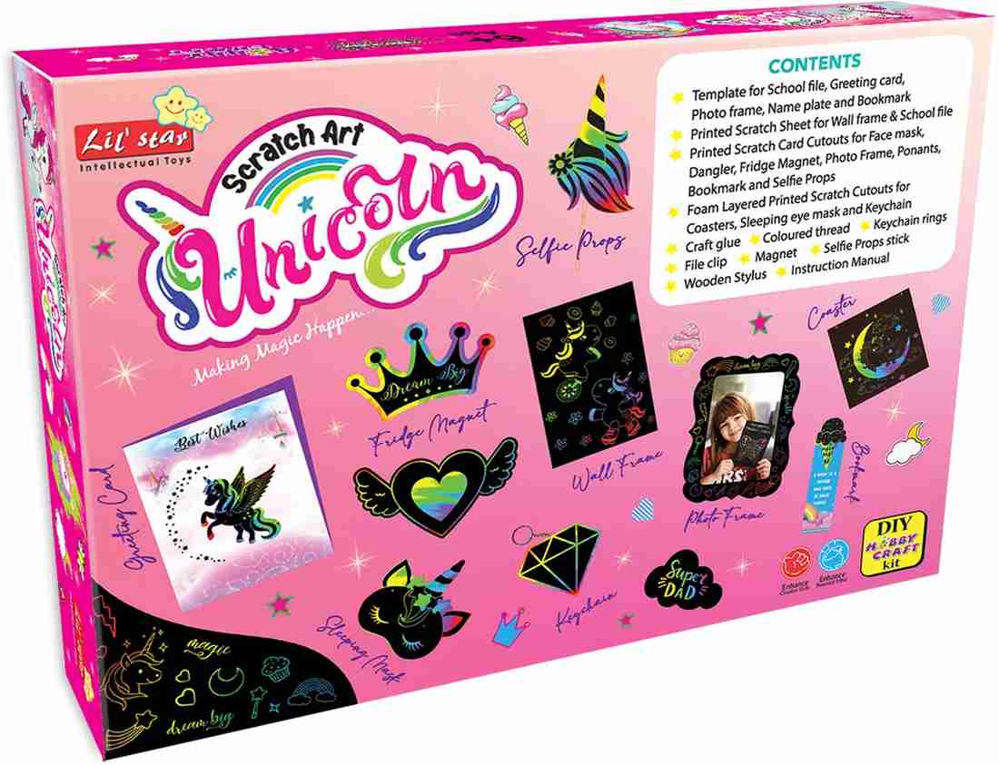 Scratch art Unicorn Create Artistic Drawings Scratch Out To Reveal Art