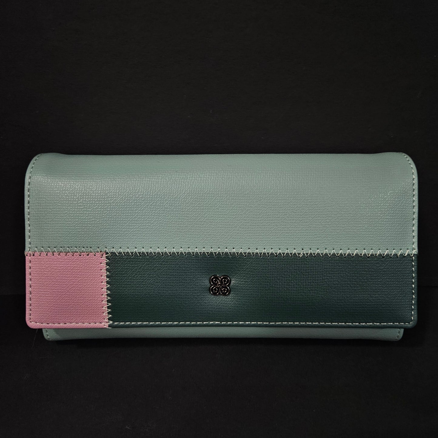 Leather Thin Slim Wallets for Women with magnetic Button