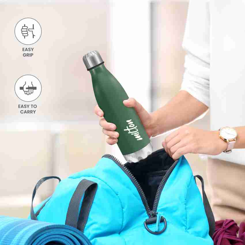 MILTON Shine 800 Stainless Steel Water Bottle, Military Green 680 ml water Bottle