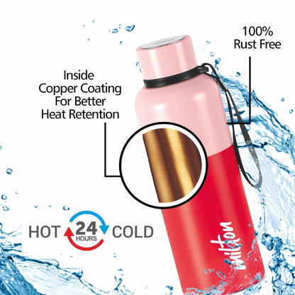 Milton Ancy Thermosteel Water Bottle Double walled & vacuum insulated technology(1.05L)