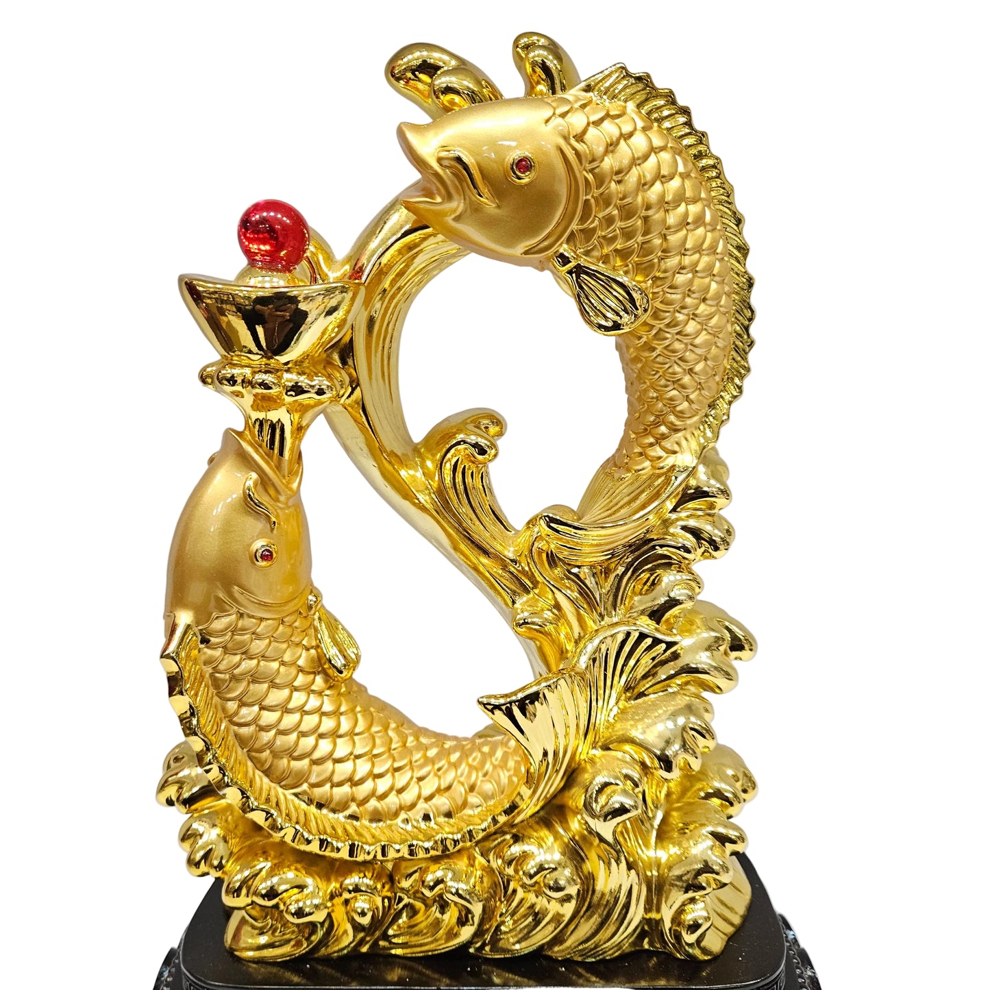 Resin Fish Statue,Chinese Handmade Arowana Fish Scuipture,feng Shui Wealth Lucky Fish Figure,Best Gift for Business Opening Feng Shui Decor
