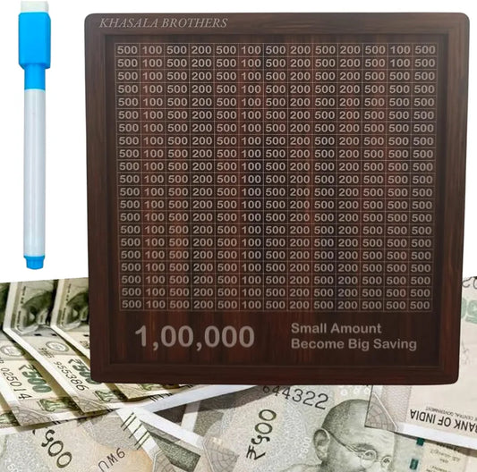 Wooden Money/Piggy Bank Money Box for Kids & Adults, Savings Challenge Box, Cash Saver Money Box with Money Target and Numbers Kids & Adults