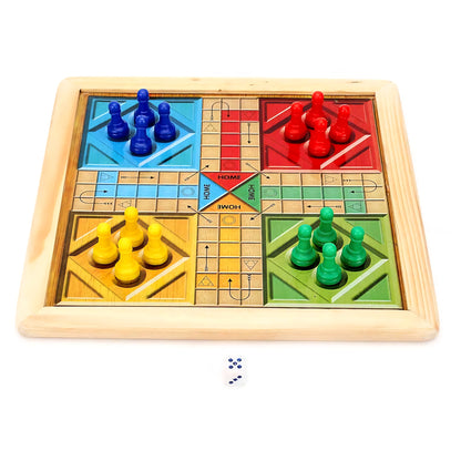Ratna's Strategy Game Magnetic Wooden Art Chess and Ludo for Kids to Develop Their Logical Thinking and Strategy Building