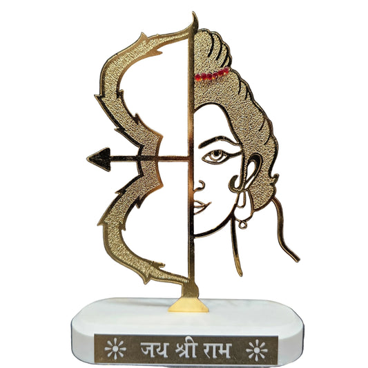 Shree Ram Tabletop Showpiece with Sturdy Base | Modern Decorative Accent for Home, Office, Housewarming Gifts & Car Dashboard