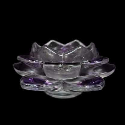Crystal Glass Lotus Candle Holders Home Decor Items Feng Shui Items for Home