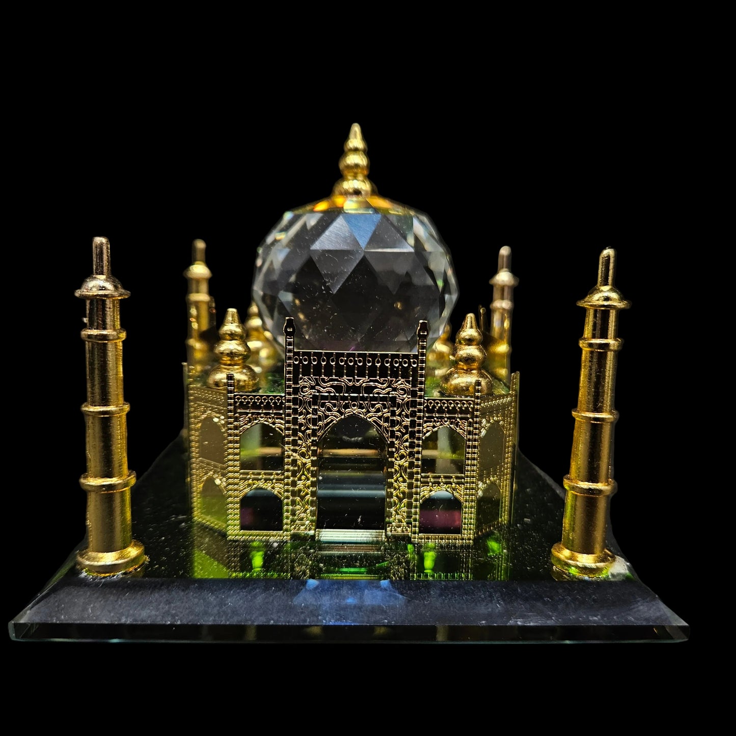 The Artisan Workshop|Crystal Taj Mahal, Miniature showpiece, Home Decor, Handcrafted Replica, Indian Souvenir, Elegant Gift, Cultural Keepsake, Office Decor,Decoration