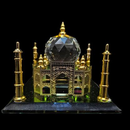 The Artisan Workshop|Crystal Taj Mahal, Miniature showpiece, Home Decor, Handcrafted Replica, Indian Souvenir, Elegant Gift, Cultural Keepsake, Office Decor,Decoration