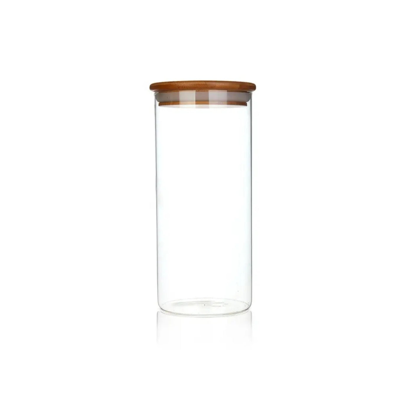 airtight glass jar with bamboo lid delicacy health quality guarantee Storage container