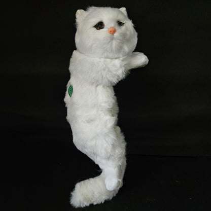 Kitten Model Fur Pet Home Decor Showpiece for Gifts White