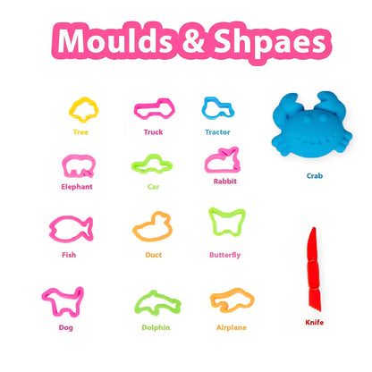 Ratna's Slime Sand Pink 500 GMS with Moulds for Kids Kinetic Sand Kit Soft Smooth Clay Dough Toy