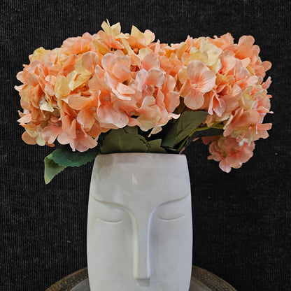 Beautiful Artificial Hydrangea Bunch with Peach Flowers for Home Decoration