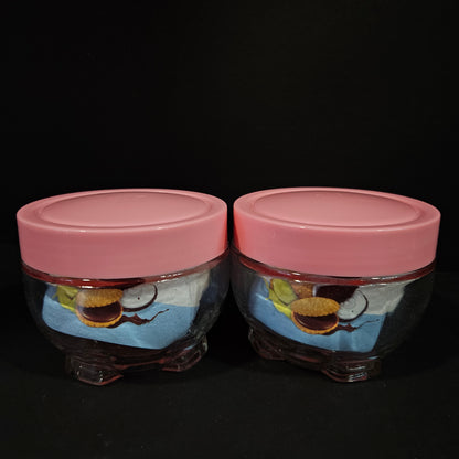 Luna 2 pieces set glass storage jars perfect for Return gifting purpose