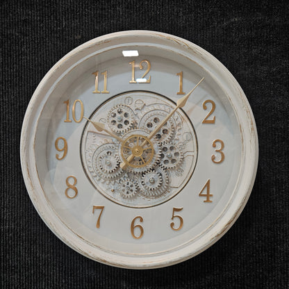 Vintage Oversized Modern Large Wall Clock with Moving Gears Steampunk Clocks