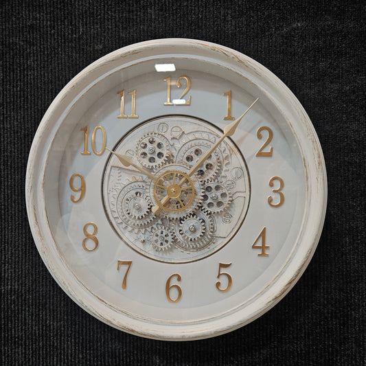 Vintage Oversized Modern Large Wall Clock with Moving Gears Steampunk Clocks