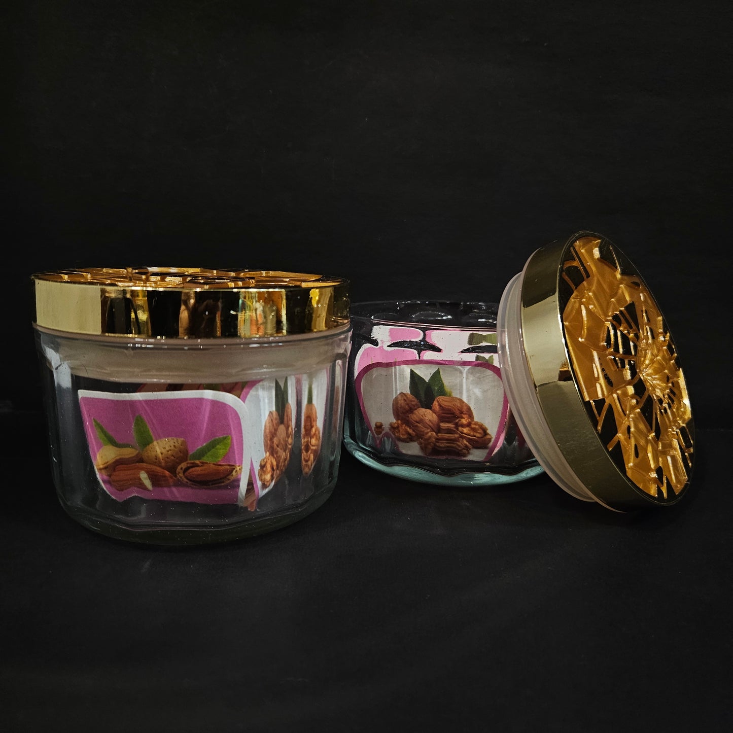 Gold Boutique 2 piece set storage containers for groceries & dry fruits storage purpose