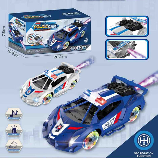 Police Car Toy For Kids With Spray & Light