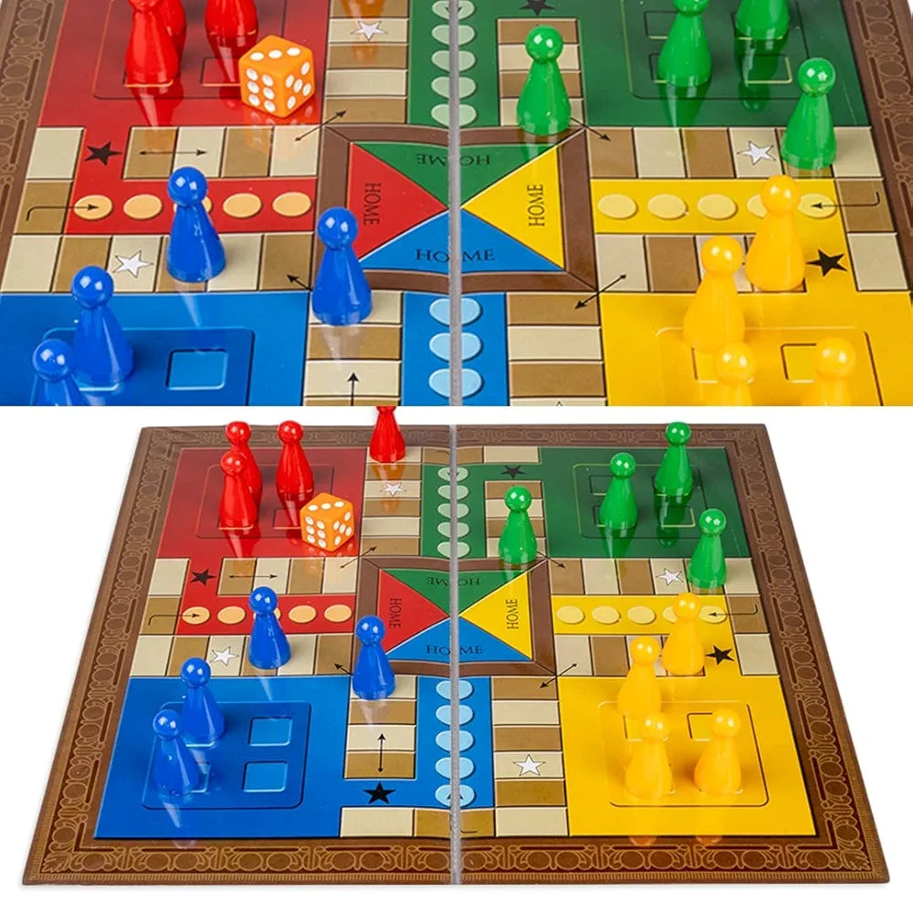 Ludo and Snakes & Ladders Premium | Multiplayer 2 in 1 Board Game for Nonstop Fun (Small)