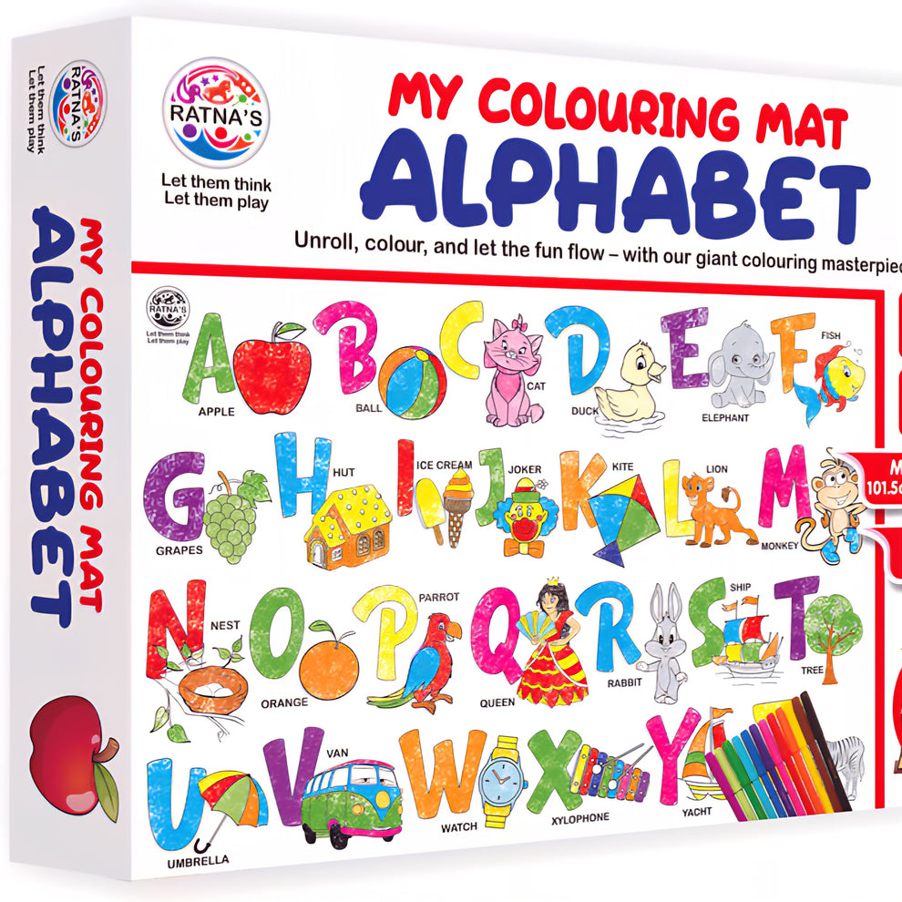 Ratnas My Colouring Mat Alphabet. Colour and wipe mat for kids ...