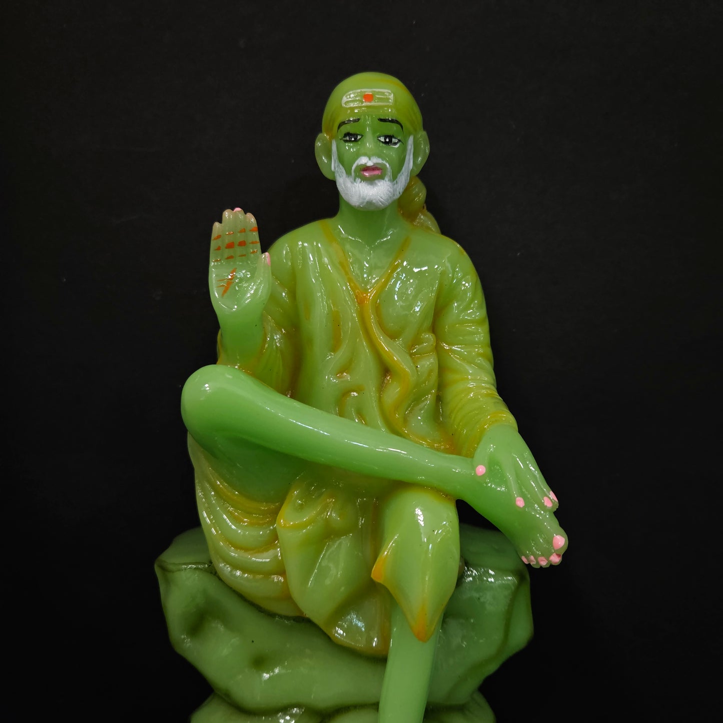Radium Marble Sai Baba Statue Decorative Showpiece for home decor