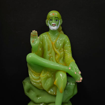 Radium Marble Sai Baba Statue Decorative Showpiece for home decor