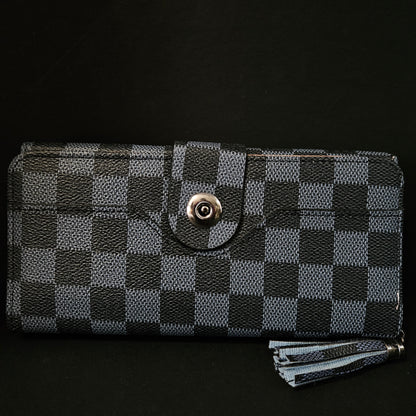 Leather Thin Slim Wallets for Women with Zipper