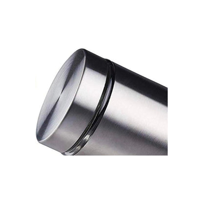 Stainless Steel Canister with Glass Window - Kitchen Counter Storage, Food Container for Sugar, Flour, Coffee or Tea, Silver Color 1 Jar (800ML)