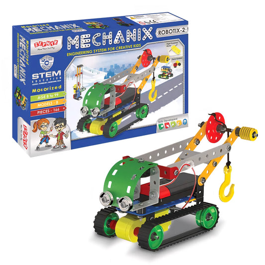 Mechanix Robotix-2 STEM Toy, Building and Construction Set for Boys and Girls Age 8+ Years, Motor and Gear
