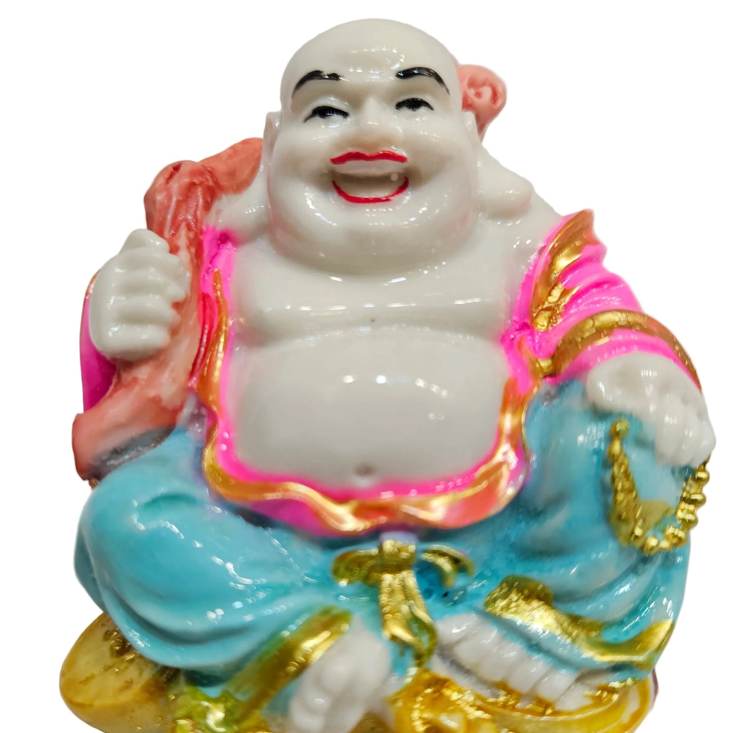 Laughing Buddha Marble dust Statue Laughing Buddha Decorative Showpiece for Gift Laughing Buddha Statue for Home Décor Office Décor