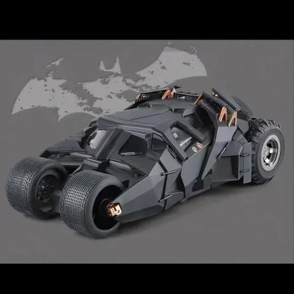 Alloy Car Model DC The Dark Knight Trilogy Batman 1:24 Batmobile Tumbler Alloy Die-Cast Model Car – Sound, Light & Spray Effects