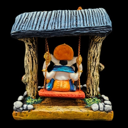 Marble Dust Powder vinayaka murti swing idol in pandhiri for Home & Office Pooja Mandir
