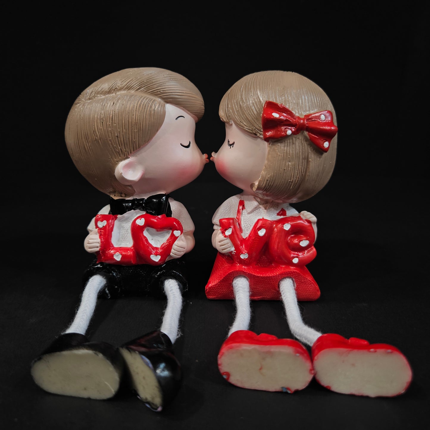 Cartoon Resin Outseam 2pieces set Hanging Feet Doll Home Wall Decoration