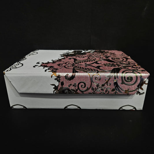 Classy Flowral designer Finishing Bangle Box with 3 Bangle Organizer rods and having jewellery Storage pouch Bangle Box for women's