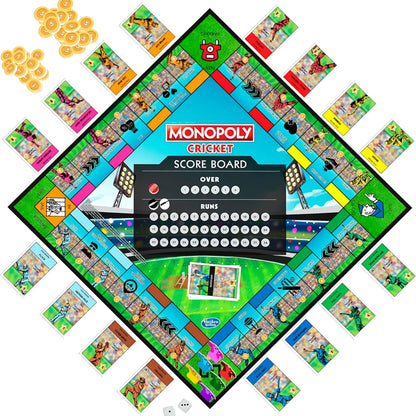 Monopoly Cricket Board Game | Cricket-Themed Monopoly Board Game for Families and Kids | for Ages 8+ | for 2 to 6 Players | Christmas Gift for Kids & FamiliesMonopoly Cricket Board Game | Cricket-Themed Monopoly Board Game for Families and Kids | for Ages