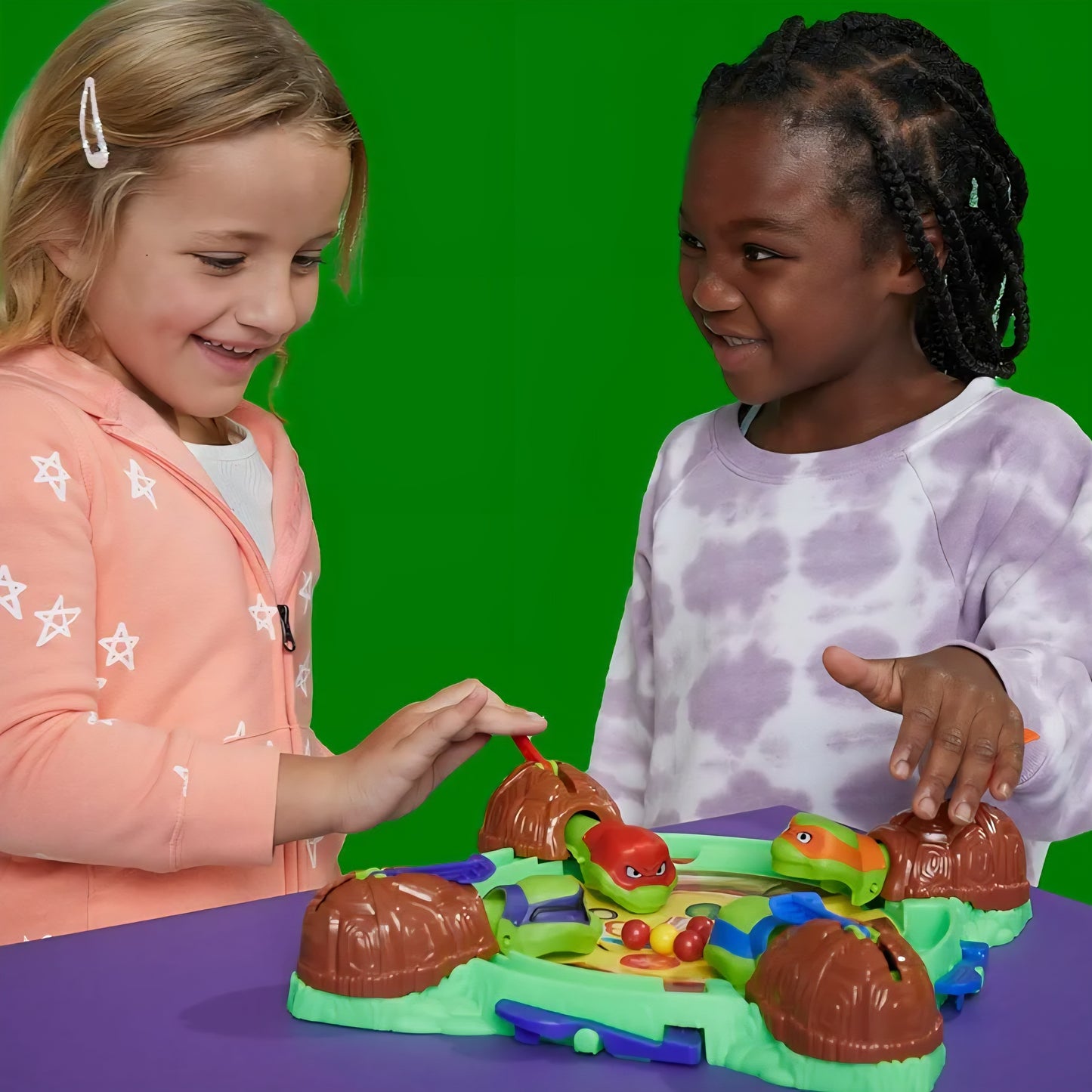 Hungry Hungry Hippos: Teenage Mutant Ninja Turtles Edition Game | From 4 years | From 2 to 4 players Children's board games | Preschool gifts